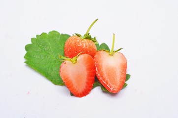 strawberry on white background