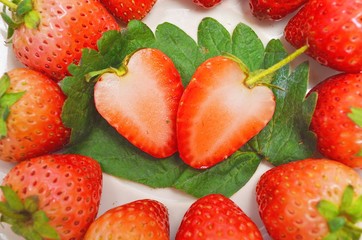 strawberry on white background