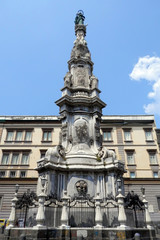 Fototapeta na wymiar Napoli piazza del Gesù