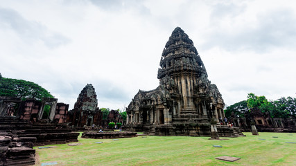 Principal Tower at Phimai Historical Park,Old and beautiful buildings,Thailand