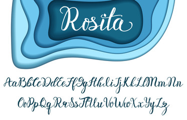 Hand drawn letters. Lettering and custom typography for your designs.Vector type