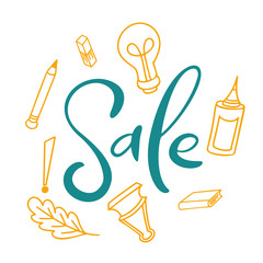 Welcom to school hand writing quote. Typography for banners or posters. Hand drawn lettering vector