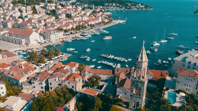 Aerial View of Hvar Port