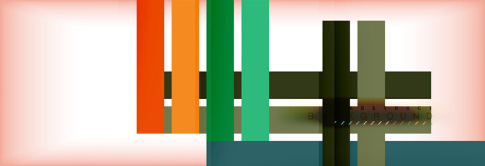 Color stripes and lines, geometric abstract background