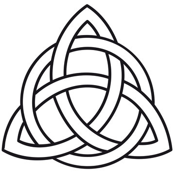 Celtic knot Triskele template silhouette 