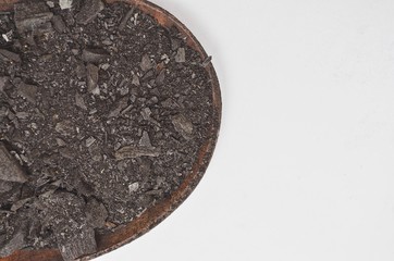 charcoal isolated on white background, xylanthrax, wood coal