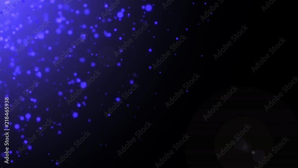 Aufkleber Blue Flickering Moving Particle Graphic Animation Background