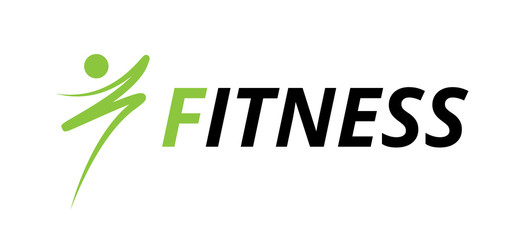 Fitness graphic design, fit icon draw, blue logo
