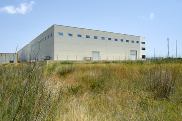 Fototapeta na wymiar Exterior industrial warehouse