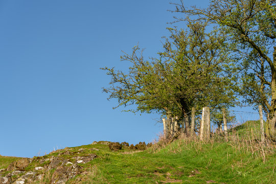 Shropshire landscape between Church Stretton and Hope Bowdler, England, UK