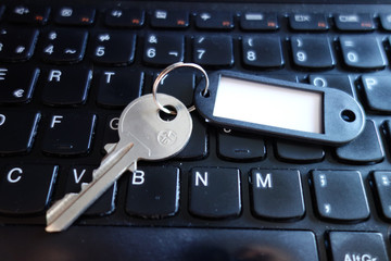 Key with a blank label on a compuer keyboard