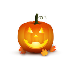 Cute pumpkin. Cartoon illustration for halloween, thanksgiving day
