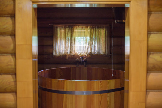 the plunge pool in the bathhouse