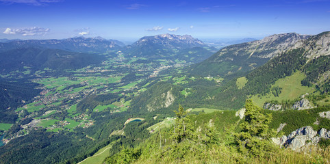 Fototapeta na wymiar Alps of Bavaria, Germany. Berchtesgaden, aerial view