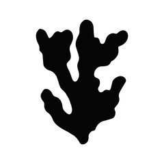 seaweed isolated silhouette. marine plant