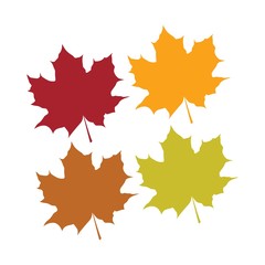 Vector autumn leaves icon
