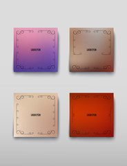 Cover paper sheet color with blurred background and an abstract graphic pattern