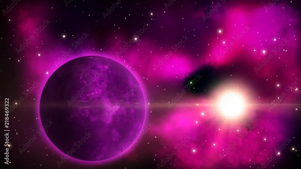 Poster rotating planet. loop.