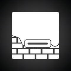 Icon of plastered brick wall