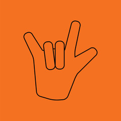 Rock hand icon