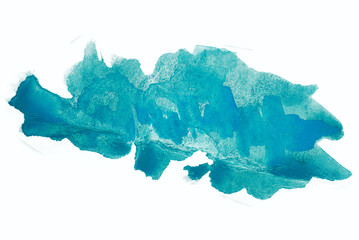 watercolor stain abstract design element aquamarine creative color