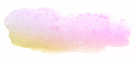 watercolor stain abstract design element gradient overflow of color orange-pink soft transition