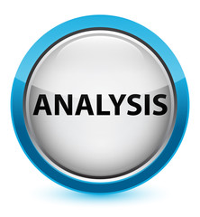 Analysis crystal cyan blue round button