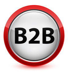 B2b crystal red round button