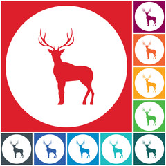 Silhouette of the deer