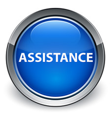 Assistance optimum blue round button