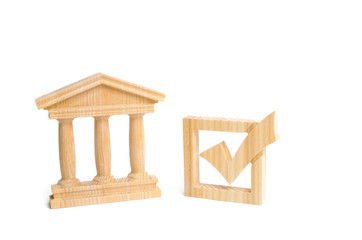 Checkbox and government building. The concept of free democratic elections, a referendum. Elections of the President or Parliament. The pre-election company. Social survey of citizens.