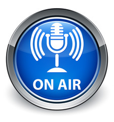 On air (mic icon) optimum blue round button