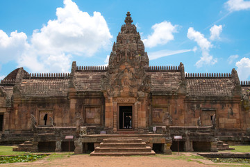 The public place is PRASAT HIN PIMAI is historic and ancient castle of generality in NAKHON RATCHASIMA Thailand and a kind of Khmer architect art decorated in the Buddhist temple,pavilion,temple hall