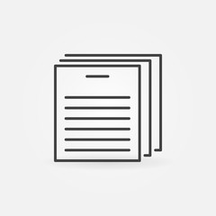 Document line icon. Vector Documents concept symbol