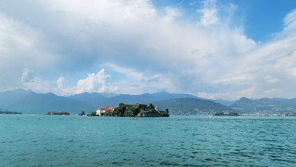 Beautiful island in Major Lake, Italy