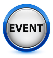 Event crystal blue round button