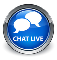 Chat live optimum blue round button