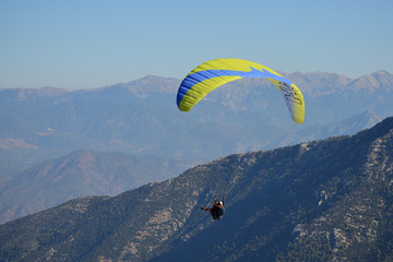 Paragliding in the mountain