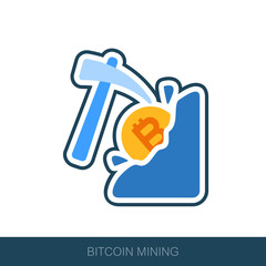Mining bitcoin icon