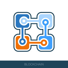 Blockchain vector icon