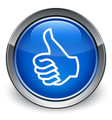 Like icon optimum blue round button