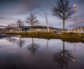 reflection blue hour