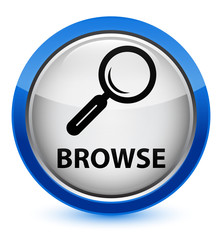 Browse crystal blue round button