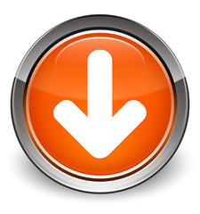 Download arrow icon optimum orange round button