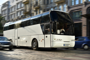bus drive on city street © Oleksandr