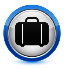 Bag icon crystal blue round button