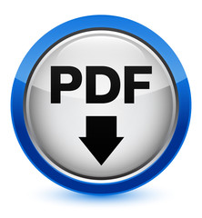 PDF download icon crystal blue round button