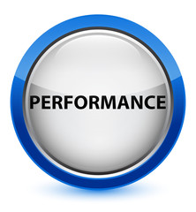 Performance crystal blue round button