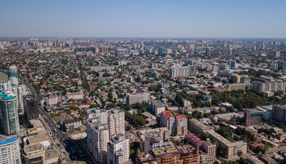 Aerial view of Krasnodar city, Russia
