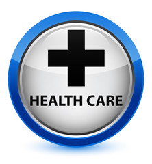 Obraz premium Health care (plus sign) crystal blue round button